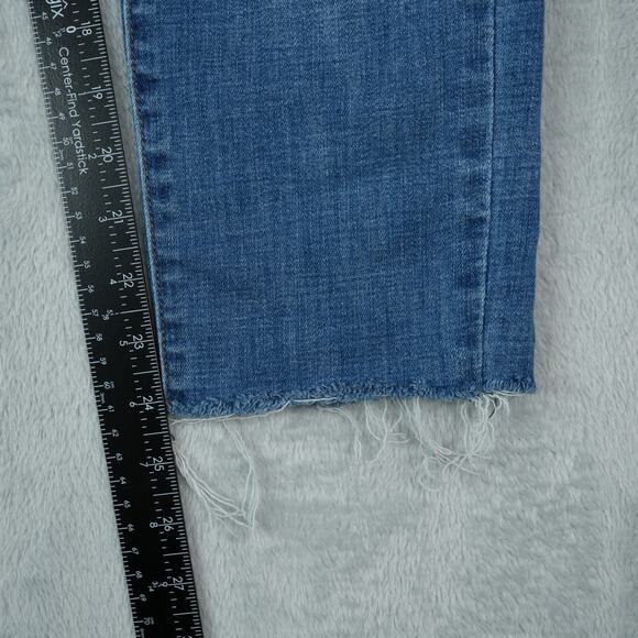 Kancan Jeans Womens 13/30 Ankle Cropped Distressed High Rise Raw Hem Stretch - Picture 6 of 10